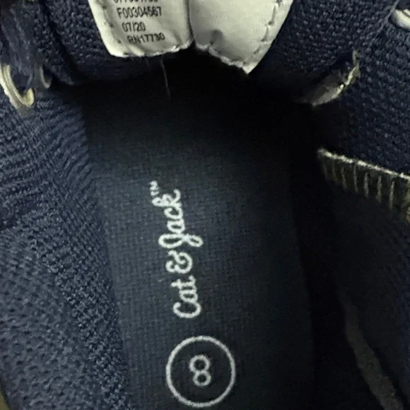 Cat & Jack Little Kids Green and Blue High Top Sneakers Size 8 - Picture 7 of 8